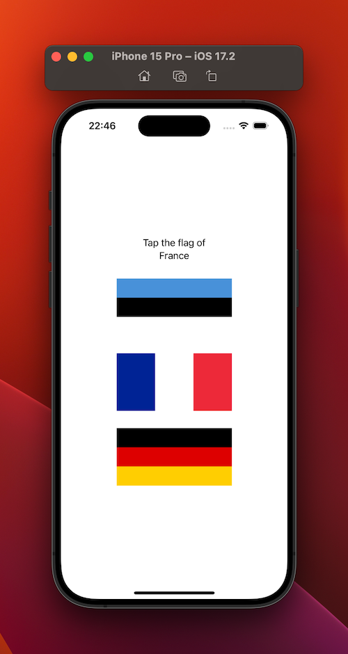 swiftui guesstheflag first ui