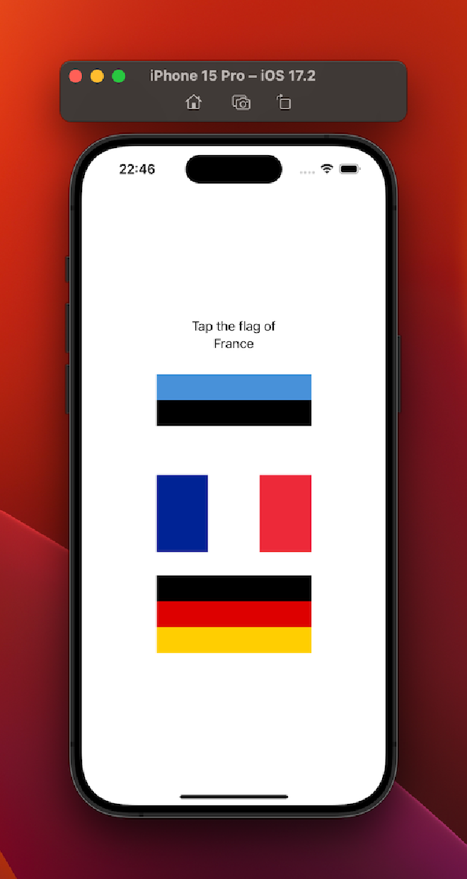 swiftui guesstheflag first ui