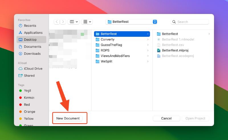 create ml new document